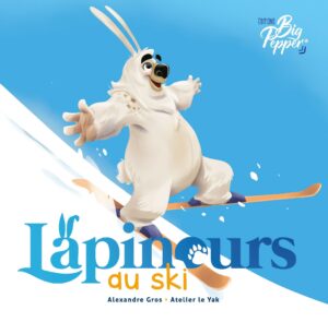 Livre Couverture Lapinours au ski ALe Yak Éditions Big Pepper
